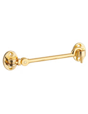 Gancio orientabile con occhiello, placcato ottone 15cm, ferma porta, finestra, bagno - THIRARD