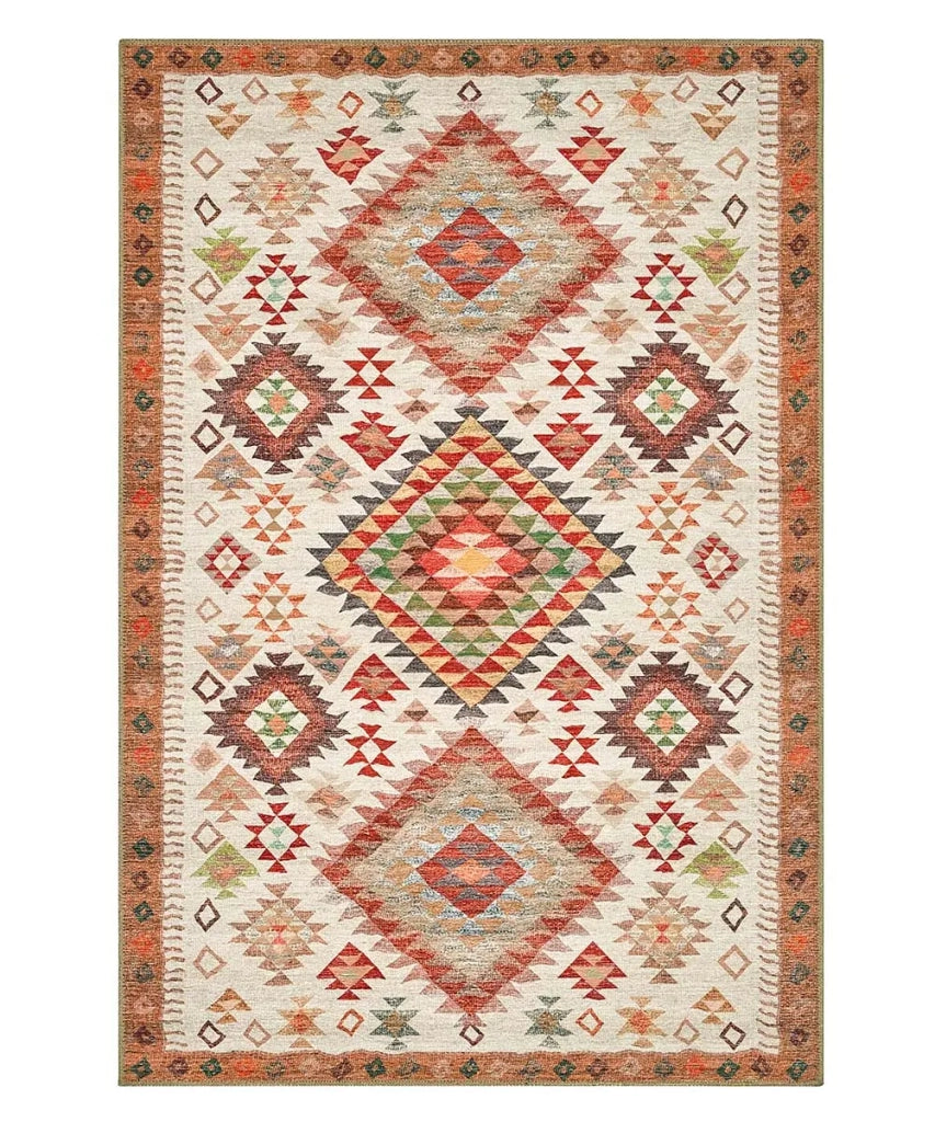 Tappeto arredo casa ANATOLIA KILIM 02 cm.115x175 riproduzione disegno persiano classico in stile vintage. Tappeto lavabile e antiscivolo per ingresso, soggiorno, camera da letto.
