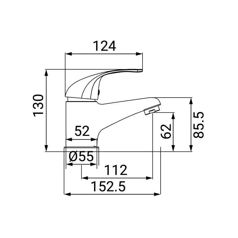 Miscelatore lavabo cromato Adam