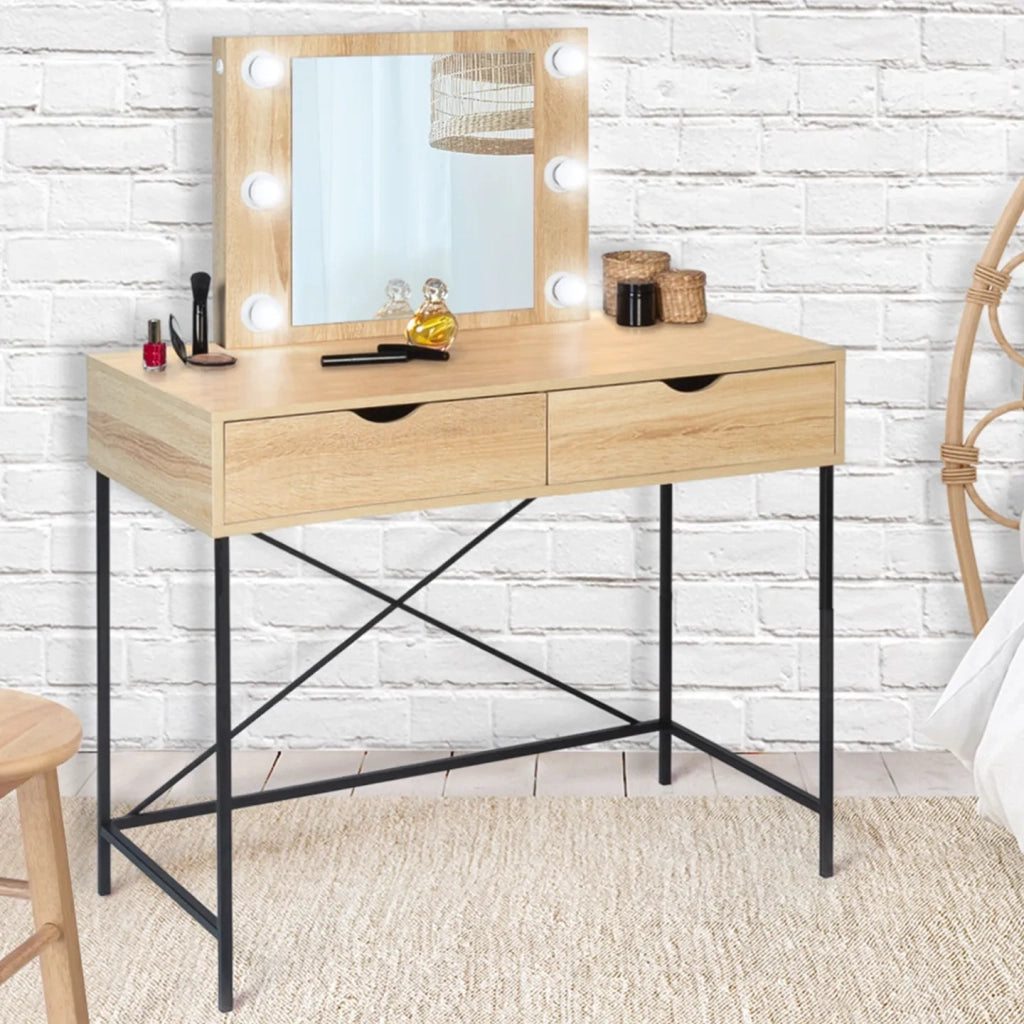 IDMarket - Toeletta con specchio di design industriale LOUISA