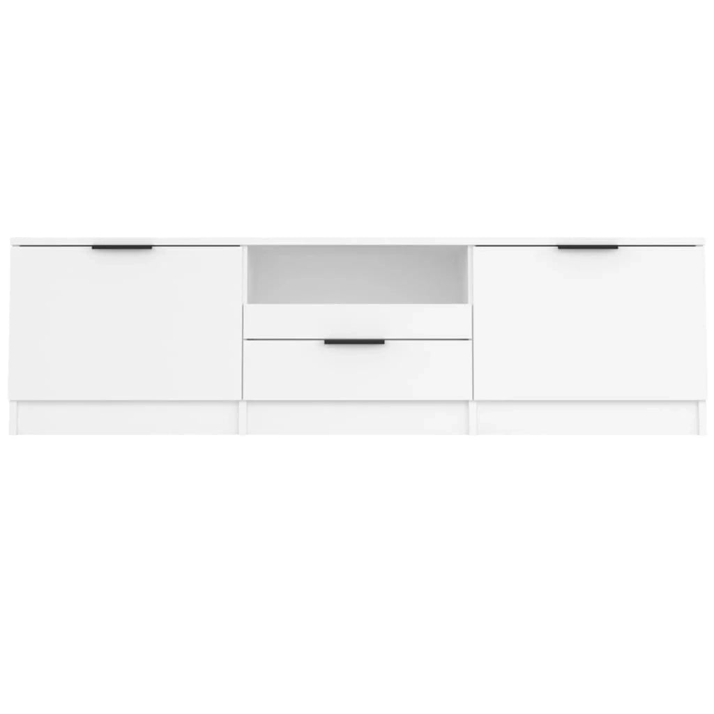 Mobile TV multimediale mensola TV credenza TV sala da pranzo soggiorno camera da letto 140 x 35 x 40 cm legno ingegnerizzato bianco 02_0025919