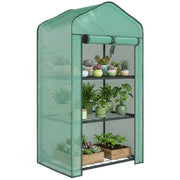 Serra da Giardino 3 Livelli con Ripiani ¨C Zephmum ¨C Verde Acciaio 59x39x127 cm