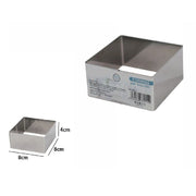 Trade Shop - Set 12 Pezzi Formina Forme Stampi Per Dolci Torte Biscotti Quadrati 8x4cm 60411 -