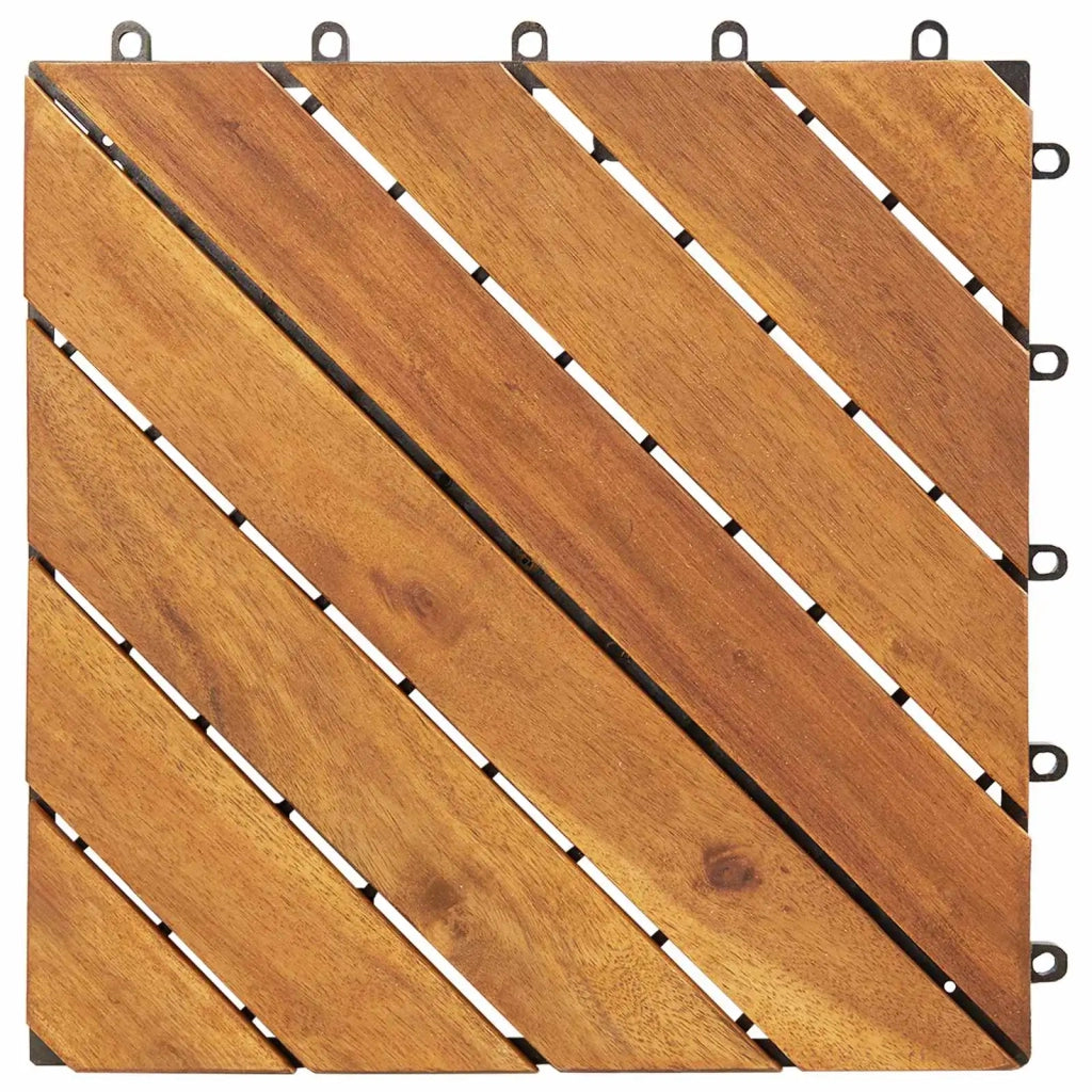 Piastrella per Decking 20 pz Marrone 30 x 30 cm CFW5479433