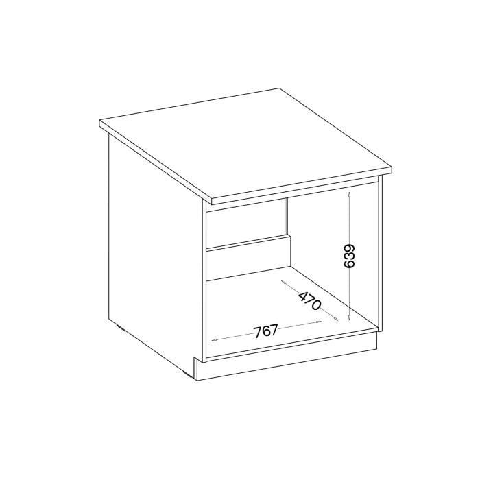 LASSEN Base cucina sottolavello L 80 cm - Decoro rovere chiaro Sonoma