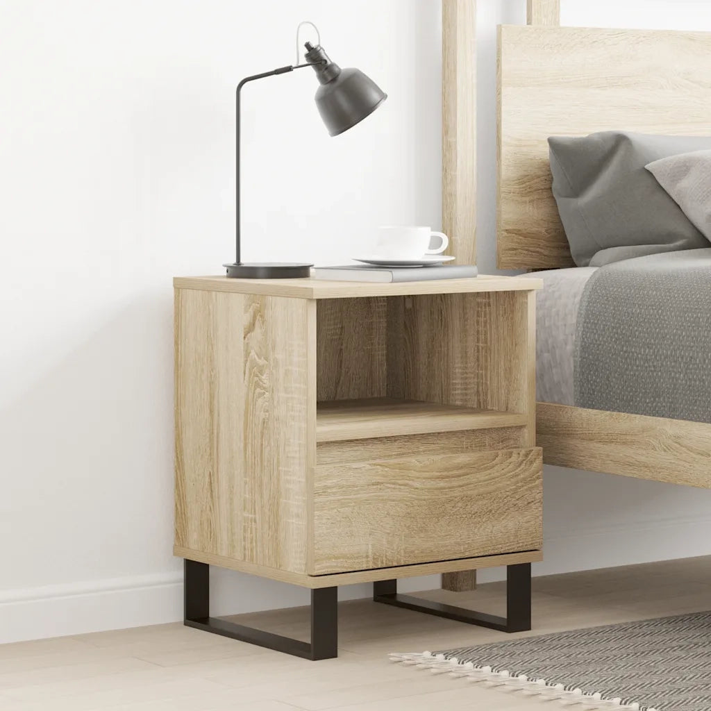 Comodino | Armadio da Notte | Mobiletto da notte Rovere Sonoma 40x35x50 cm in Legno Multistrato