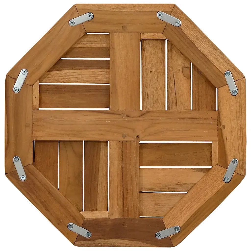 Piano per Tavolo | Superficie Tavolo | Piano Scrivania 40x40x2,5 cm Ottagonale Legno Massello Teak