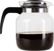 Caffettiera in vetro da 125 ml trasparente con coperchio in plastica nero - versione 2021