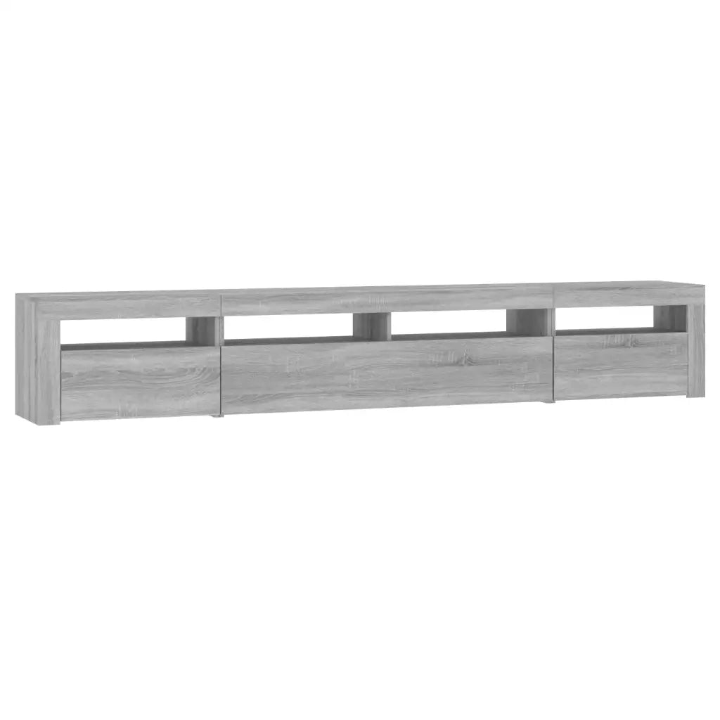 Mobile TV | Armadietto TV | Mobile Porta TV con Luci LED Grigio Sonoma 240x35x40 cm