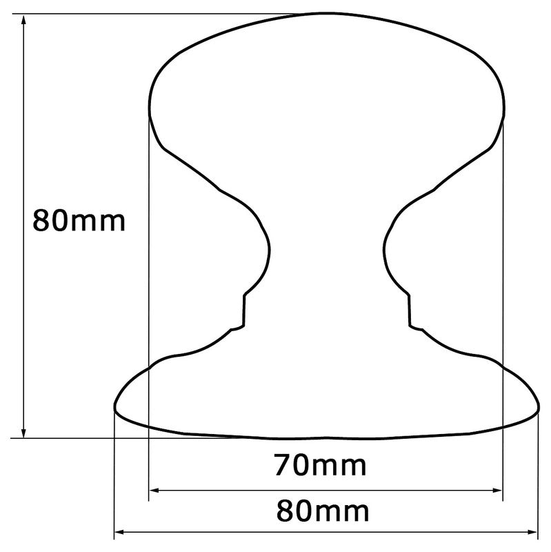 Pomolo fisso per porta SAGUATTI 408/70PB in ottone oro lucido