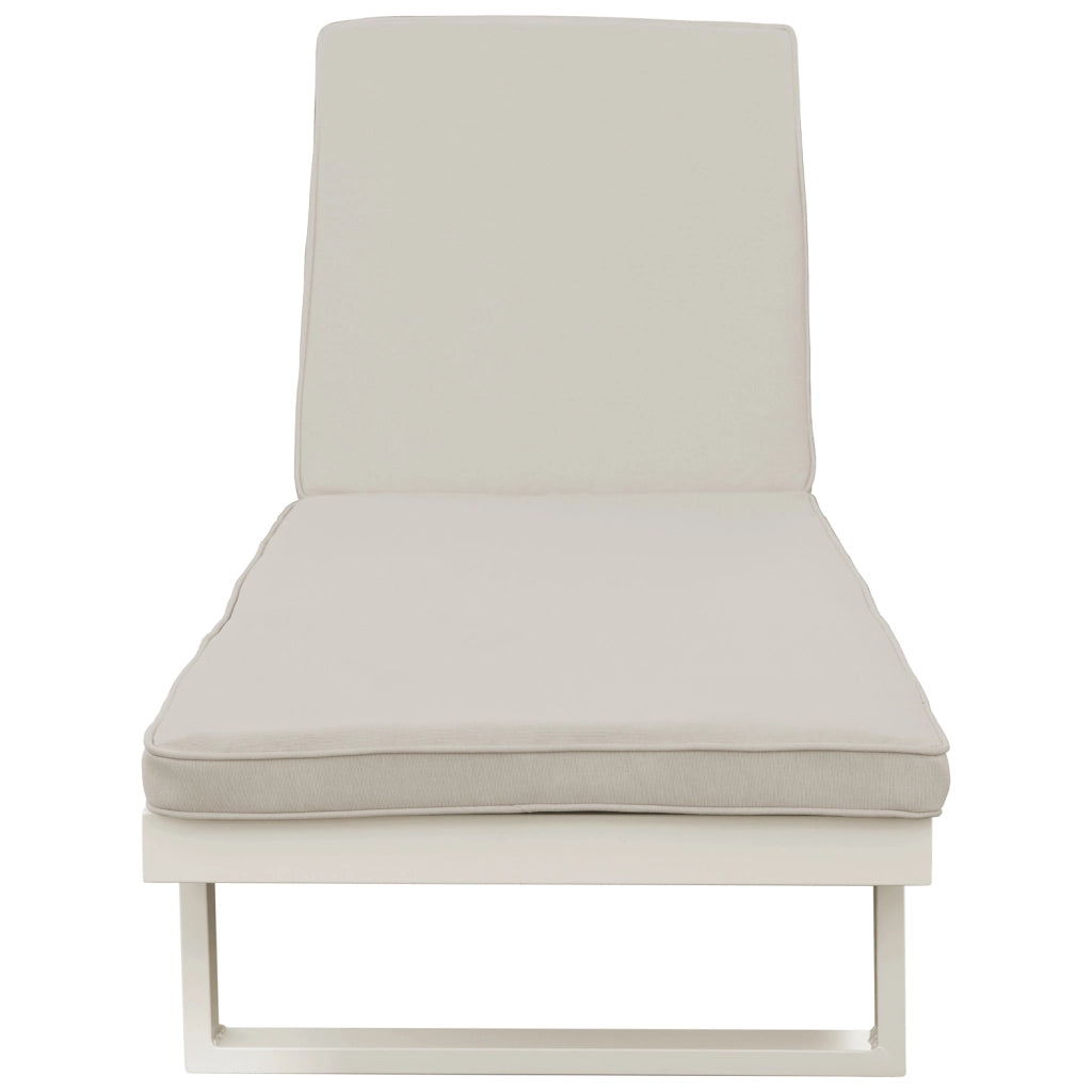 Lettino PALOMINOS in alluminio con cuscino beige