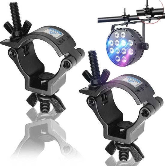 Accessori di illuminazione per palchi - Truss klemmen in alluminio robusto: accessori di illuminazione essenziali per palchi, DJ stands e sistemi di truss. Sicuri e affidabili, adatti per teste di truss mobili e luci LED par.