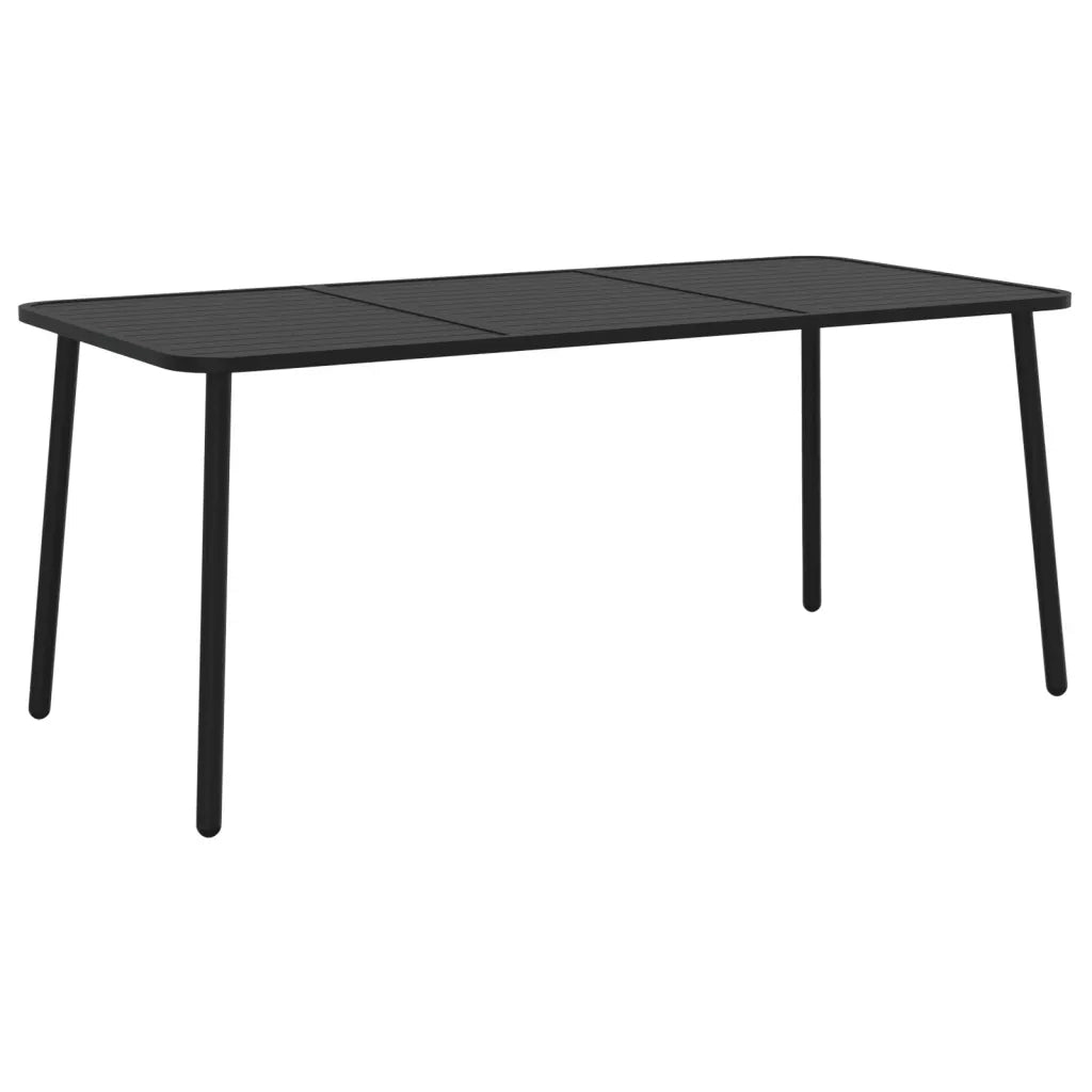 Tavolo da Giardino | Tavolino da esterno Antracite 165x80x71 cm Acciaio