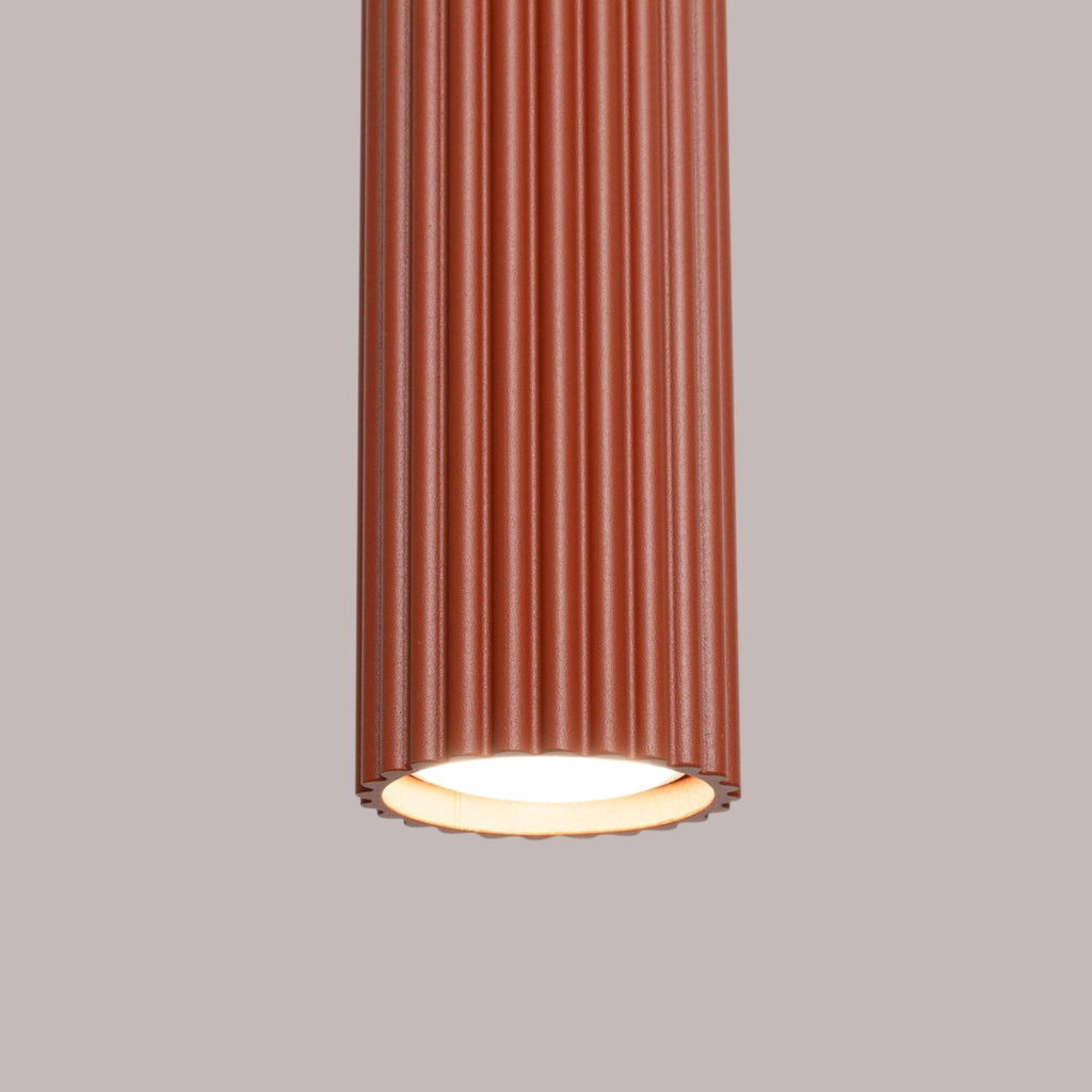 Lampada a sospensione GRAVIO 3xGU10 ocra rossa/nera