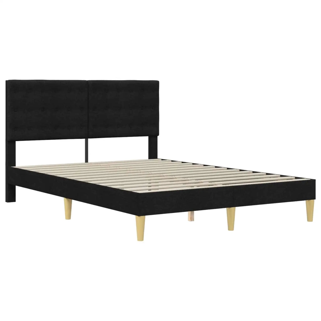 Struttura del letto con testiera Nero 160 x 200 cm Tessuto 42027805