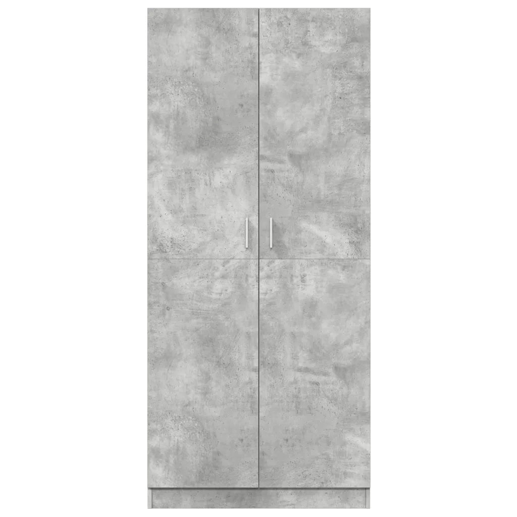 Armadio Grigio Cemento 80x52x180 cm in Legno Multistrato 800625