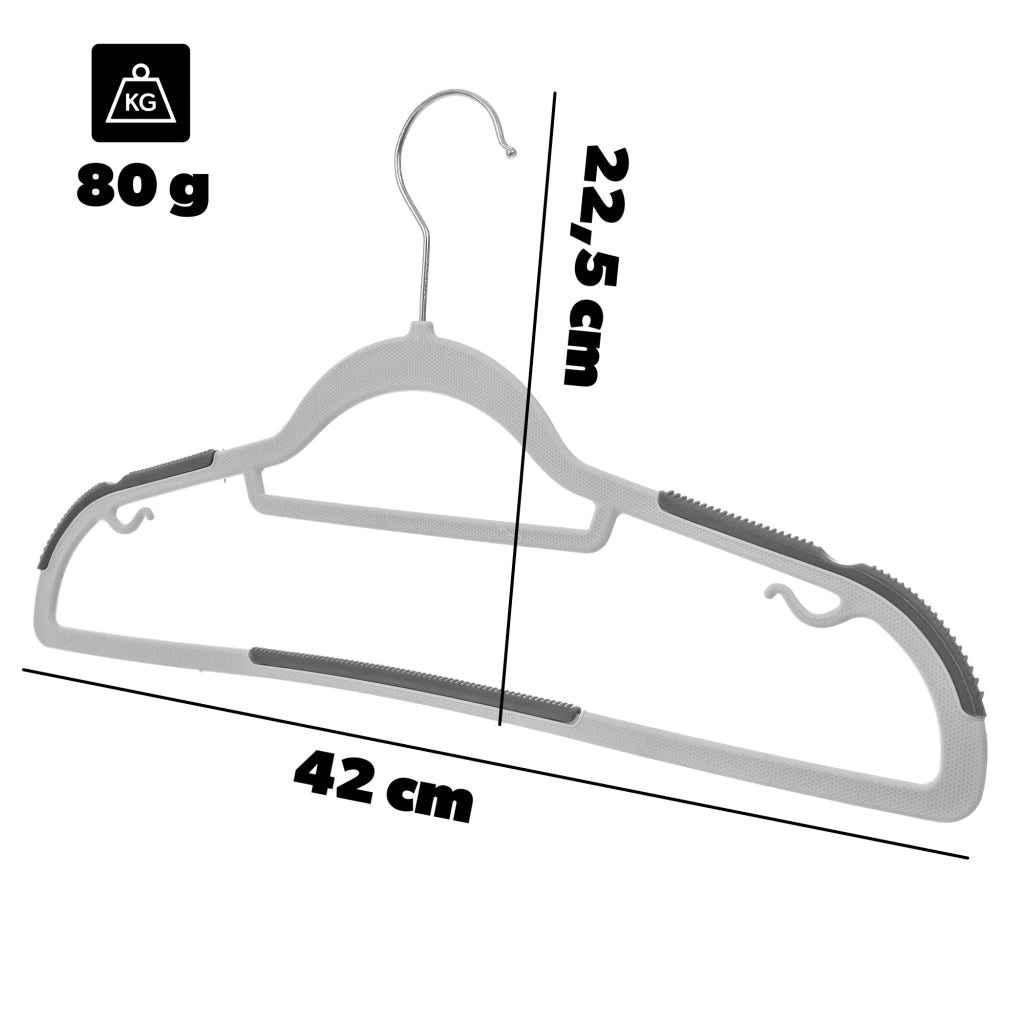 Set di 10 grucce appendiabiti KADAX per giacche e vestiti.