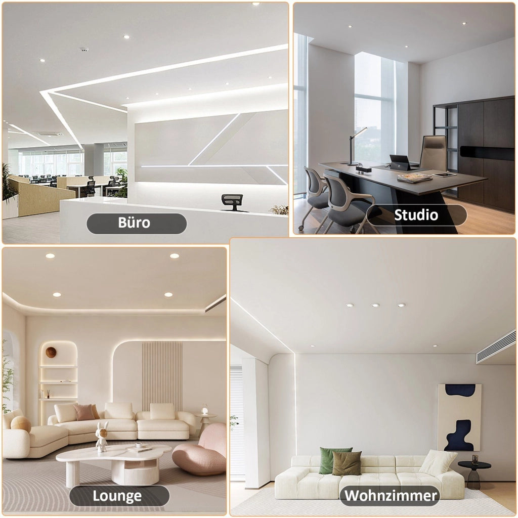 ZMH Faretto da soffitto LED 6 Pezzi con Attacco GU10 Orientabile 30° Lampade Alogene
