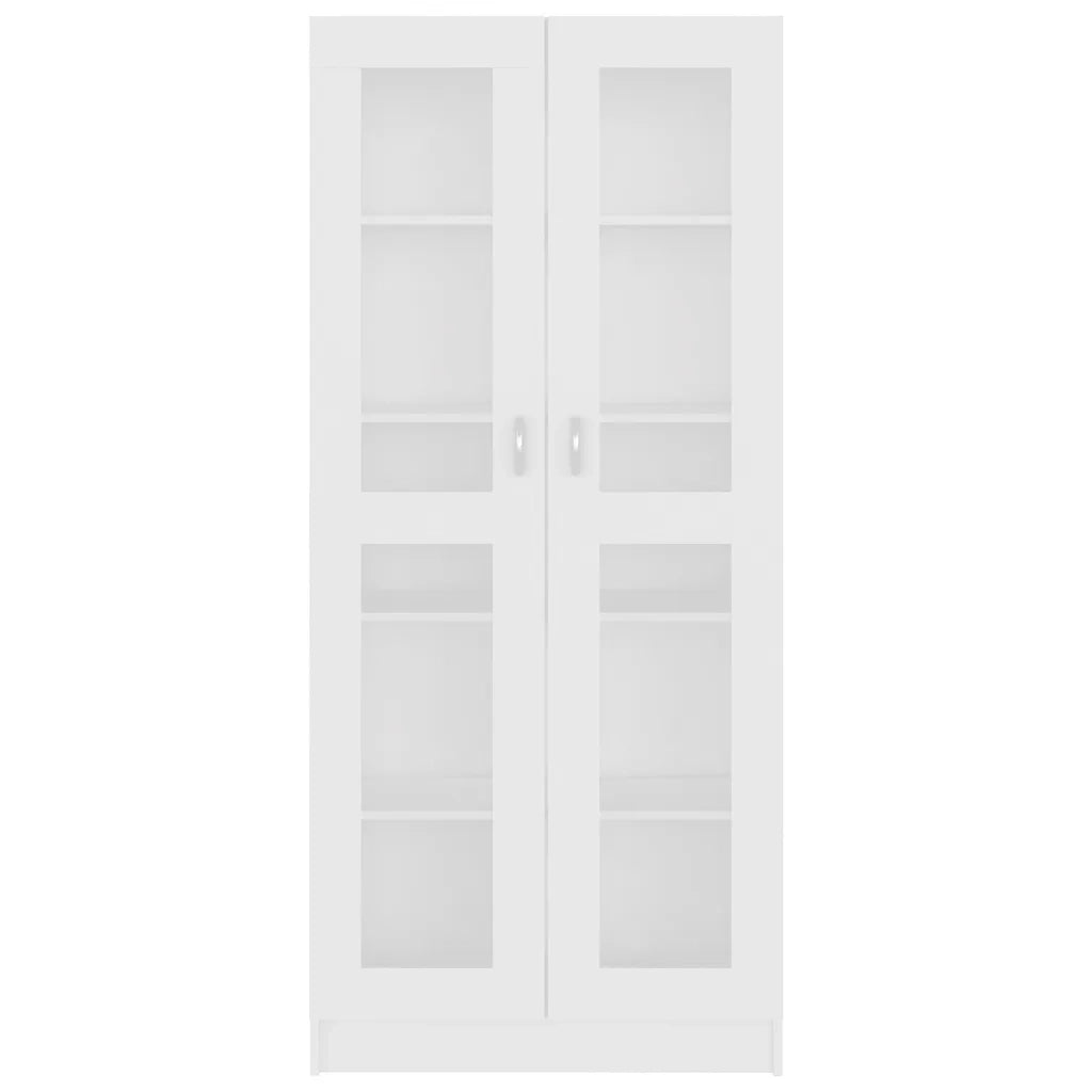 Armadietto Vetrina Bianco 82,5x30,5x185 cm Legno Multistrato CFW9036542