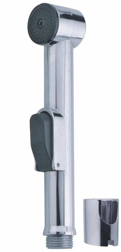 Bidet Douchekop in Acciaio Inossidabile | Maniglia per Doccia con Supporto Douchekop | Ideale per Bidet Douchekop (Stile 1, Argento)