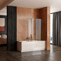 Schermo Vasca Pieghevole Rea Agat-3 120 Brush Copper