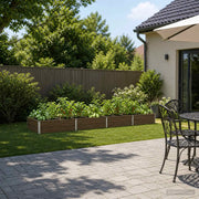 Letto rialzato da giardino Nero 320 x 80 x 24 cm 8006495