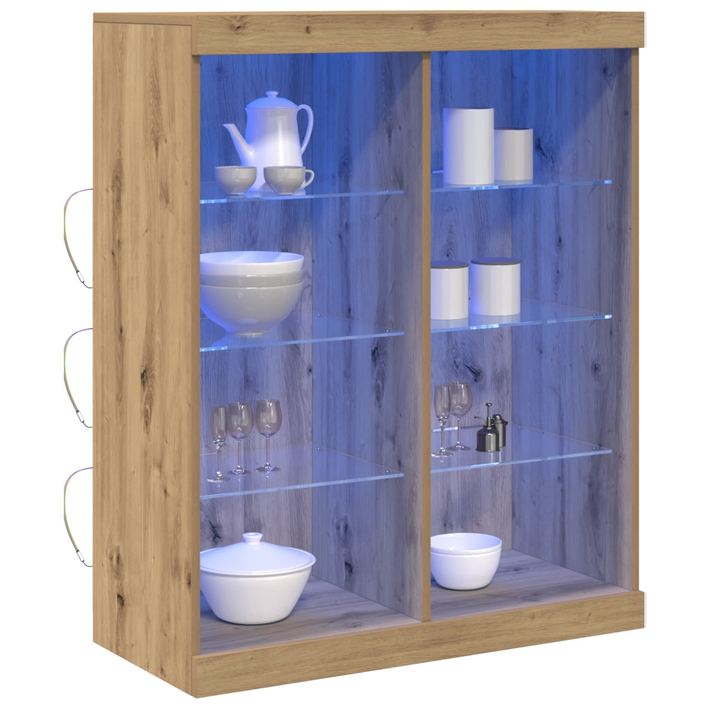 Sideboard con luci LED Rovere Artigianale 41x37x100 cm