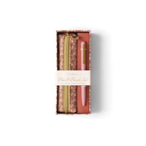 Set penna e astuccio - Rosa Vintage Floreale