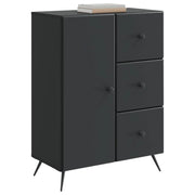 Credenza | Madia | Buffet da pranzo | Armadio da pranzo Nero 66 x 34,5 x 90 cm Legno ingegnerizzato