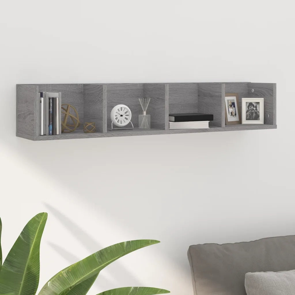 Mensola a Muro CD Grigio Sonoma 100x18x18 cm Legno Multistrato 826618
