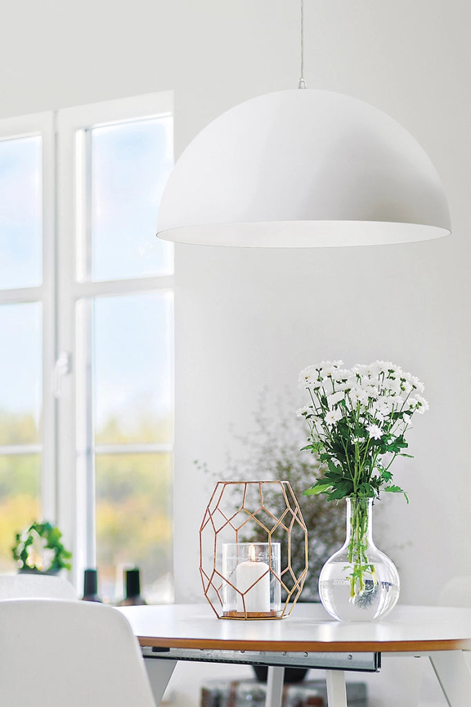 OFU Sospensione Semisfera in Metallo Nero/Oro Satinato E27 IP20 - Lampadario a sospensione moderno per interni dal design ricercato Rossini Group