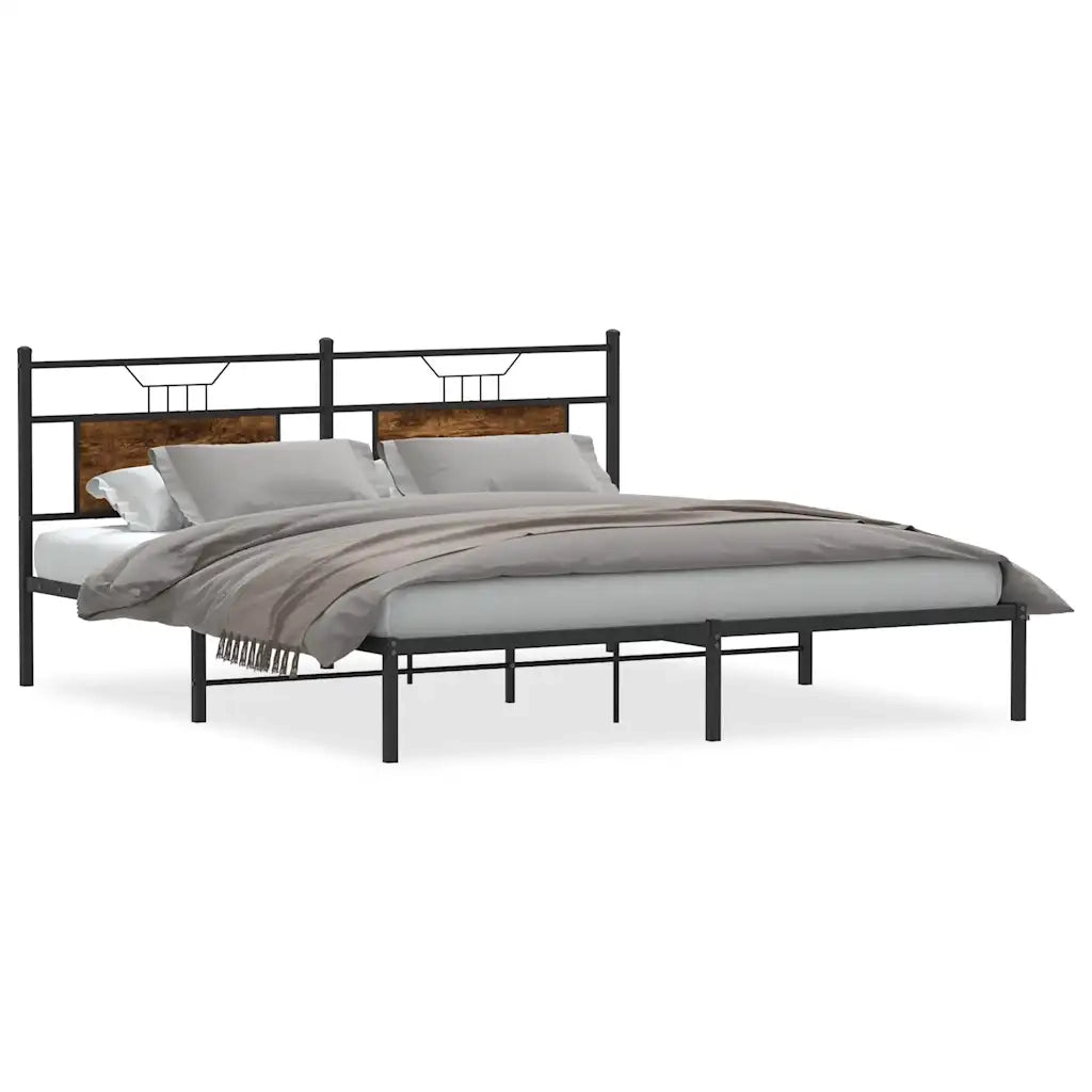 Giroletto senza Materasso Rovere Fumo 183x213 cm in Truciolato
