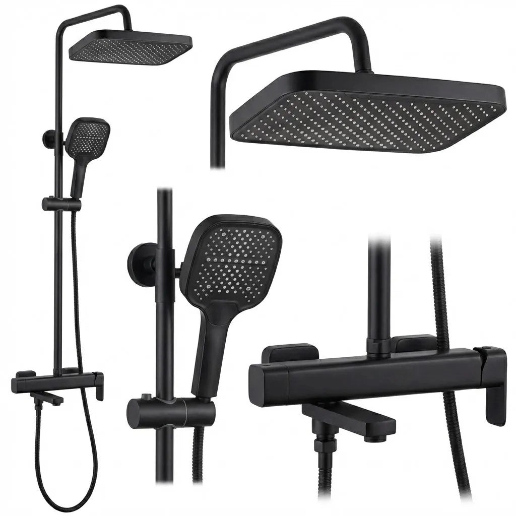 Set Doccia Rea Arlo Black
