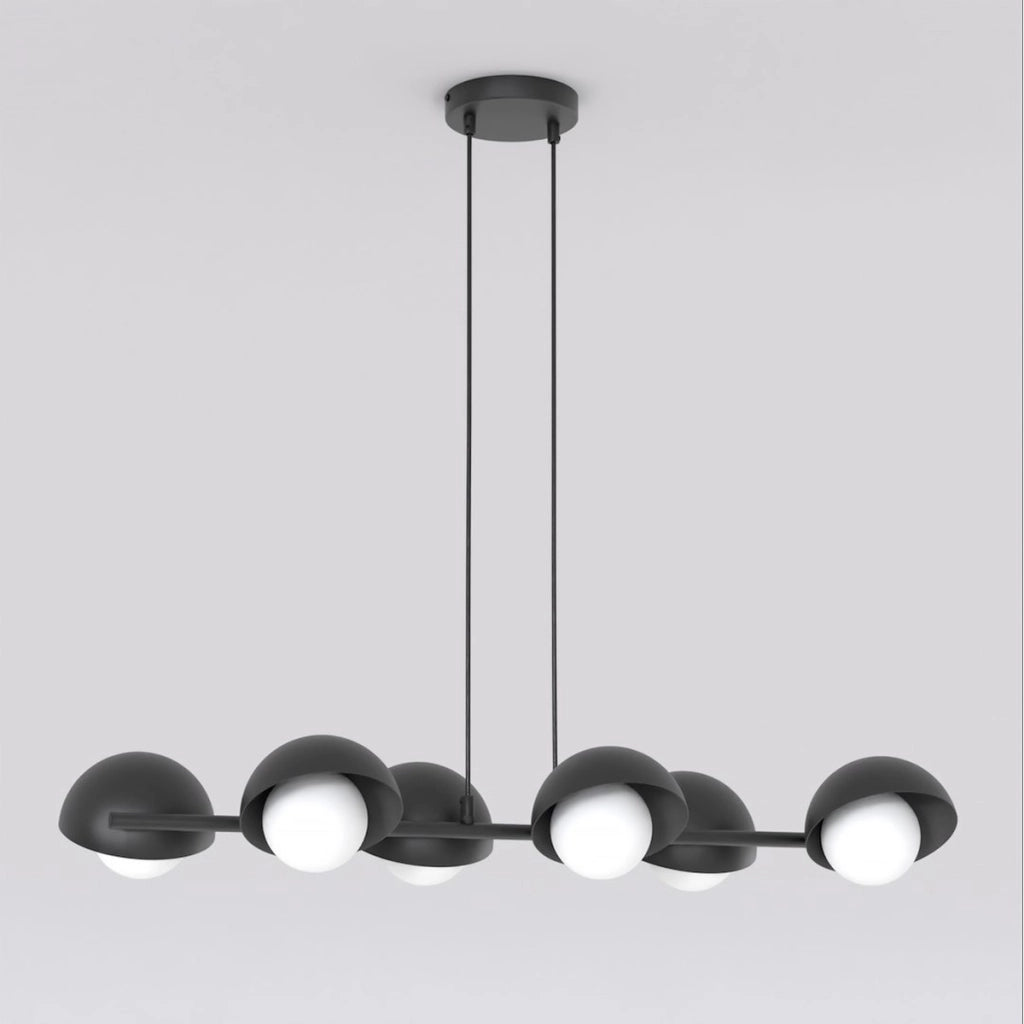 Lampada a sospensione Boom in acciaio nero opaco