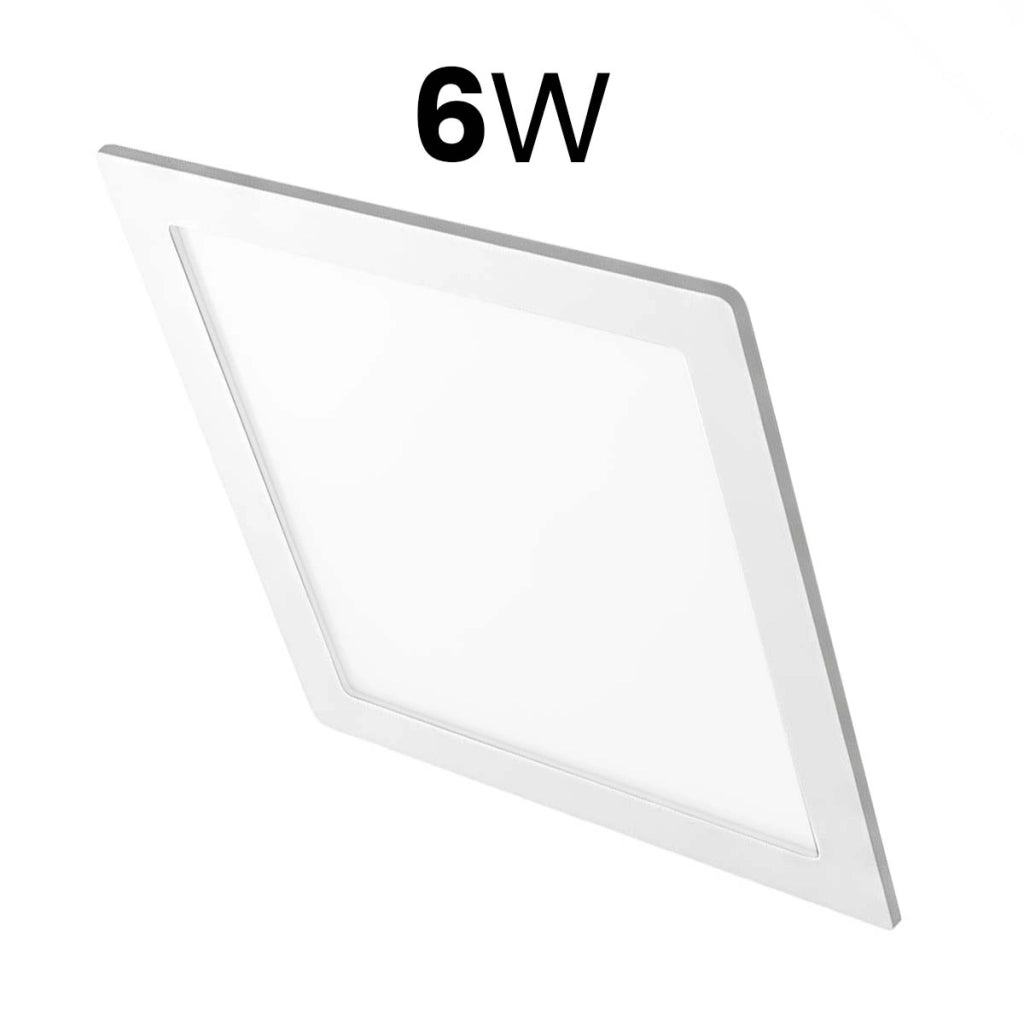Pannello LED 6W 6500K 200lm Incassato Formato Quadrato 11.7 x 11.7cm Bianco Avizar