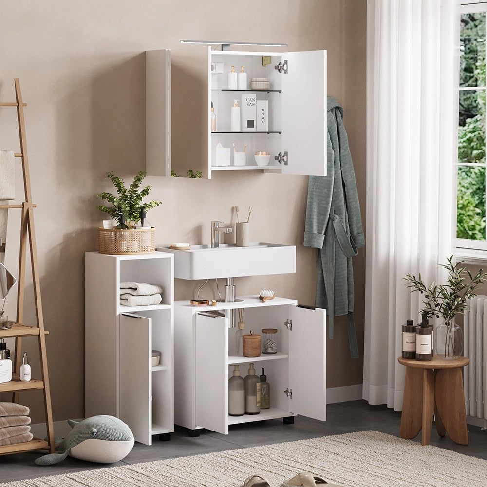 Vicco Set di mobili da bagno Bianco 3 parti