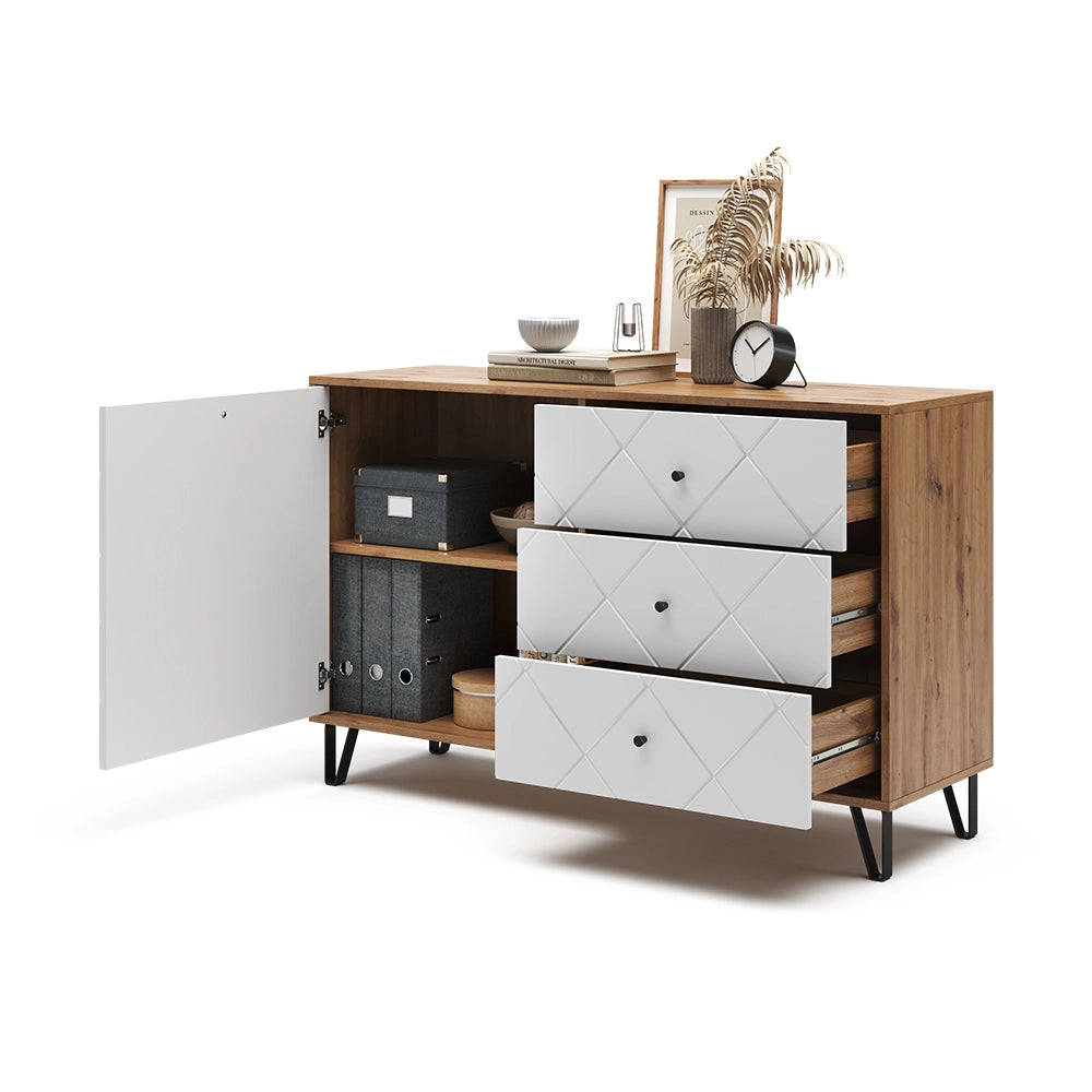Vicco Cassettiera per camera da letto Rovere artigianale 40 x 78 cm