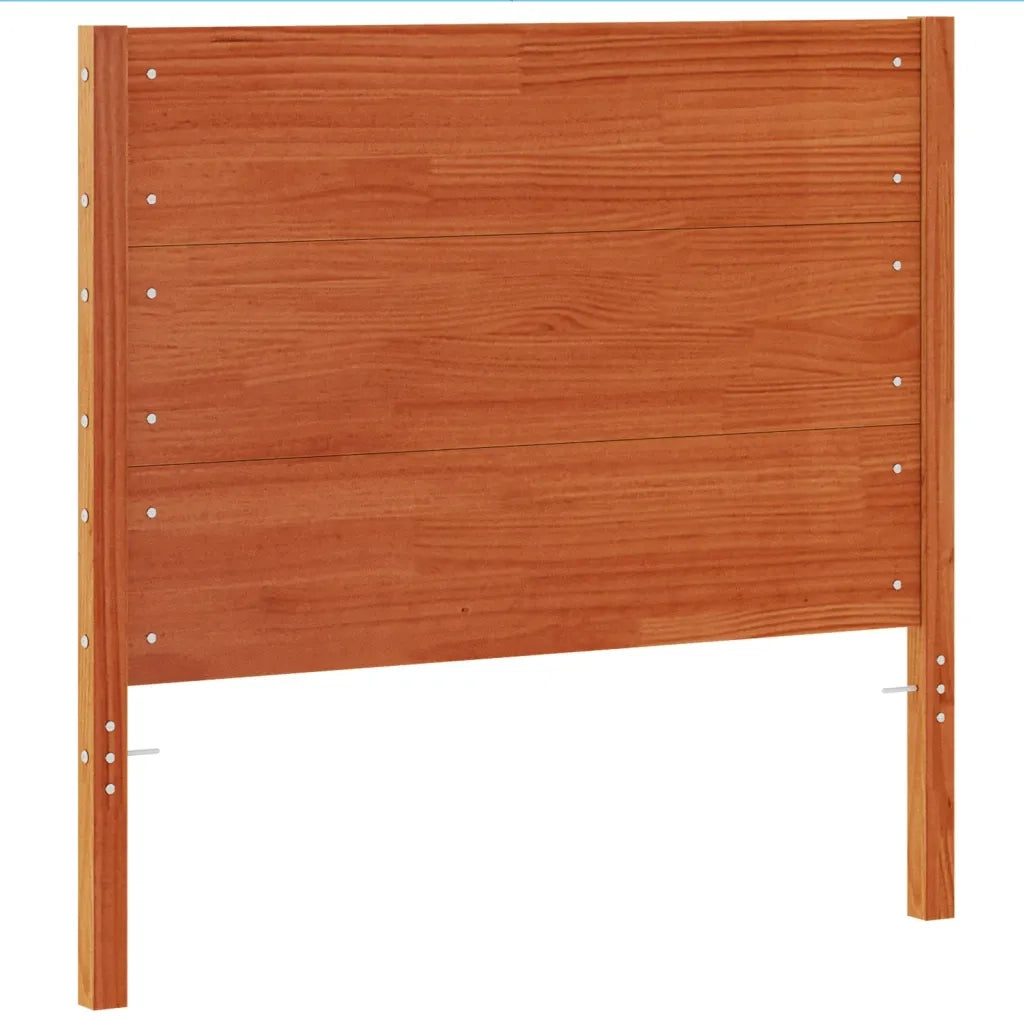 Testiera Marrone Cera 100 cm in Legno Massello di Pino 844321