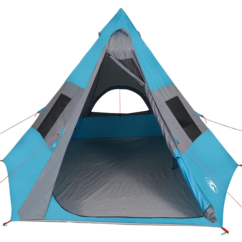 Tenda da campeggio | Tenda da campo Tipi per 7 Persone Blu Impermeabile