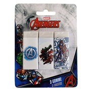 Trade Shop - Set 3pz Gomme Per Cancellare Avengers Cancelleria Per Scuola Regalo Festa Bambini 961037 -