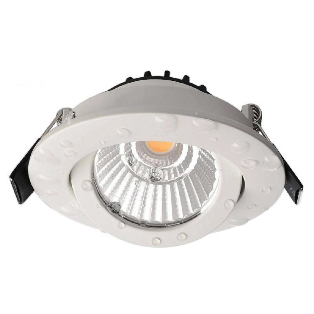 Trade Shop - Faretto Incasso Tondo Slim Luce Soffitto Box Doccia Led 8w Orientabile Dimmerabile -