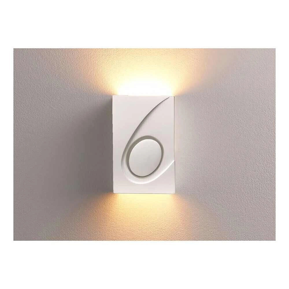 Applique in gesso dal design moderno forma biemissione attacco per lampadine G9