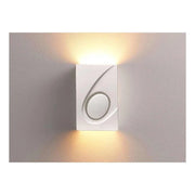 Applique in gesso dal design moderno forma biemissione attacco per lampadine G9