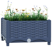 Fioriera Rialzata-Vaso da Esterno-Fioriera Elevata 40x40x23 cm in Polipropilene 421805