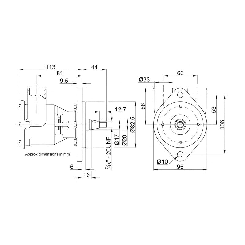 POMPA IN BRONZO 23430-1001 BRONZE PUMP F7B-9