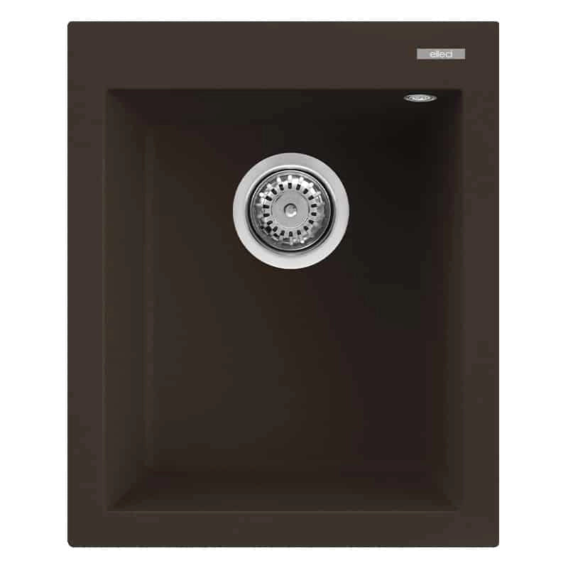 Lavello Elleci Incasso 1 vasca 41x50 Quadra 100 Granitek Espresso Marrone LGQ10078