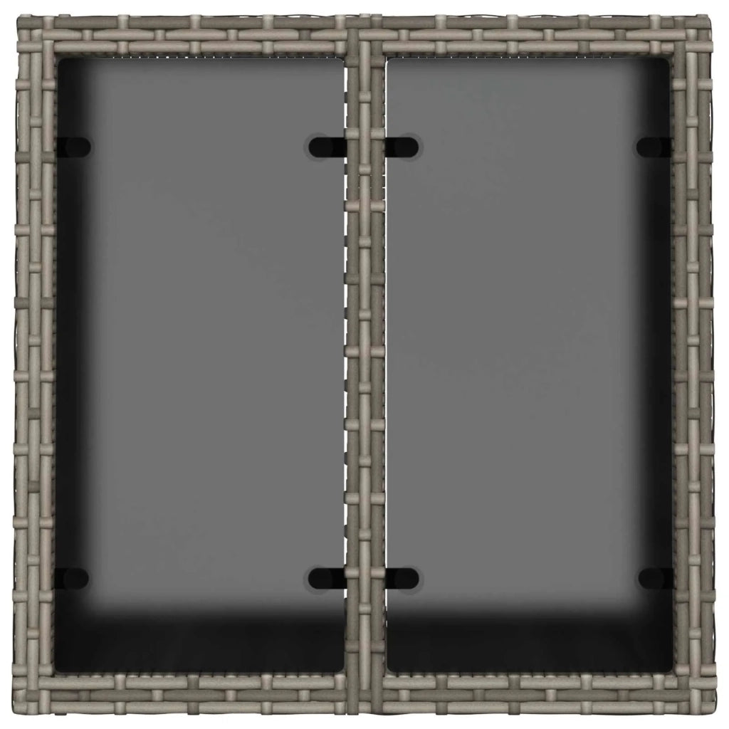 Set di divani 6 pz Grigio e Blu Navy Rattan sintetico e Acciaio 3447407