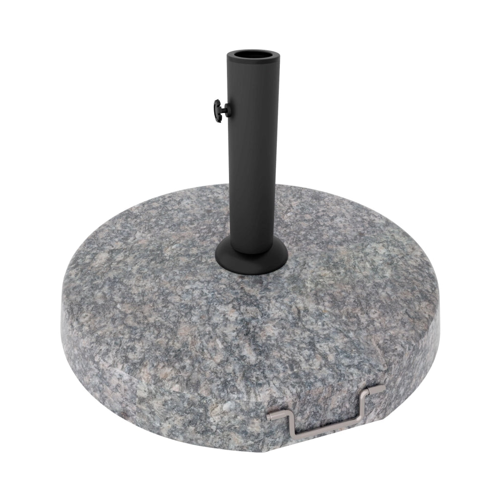Pietra - Base per Ombrellone da Giardino Rotondo Ø45 cm 25 Kg in Pietra Grigio