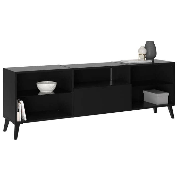 Mobile basso per TV/Hifi - Decorazione nera - L153,5 x A52 x P31,5 cm - Made in Germany