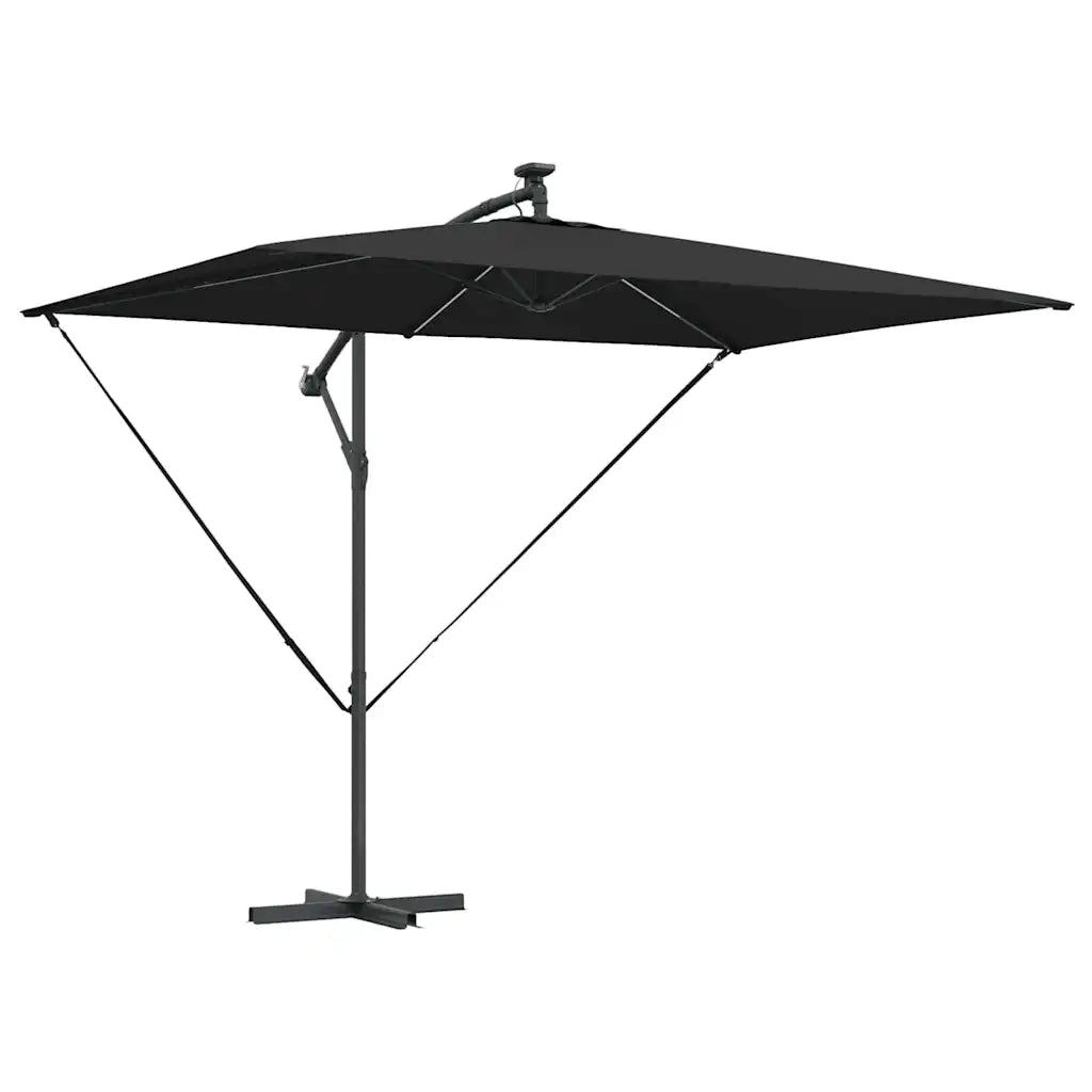 Ombrellone Nero 294 x 200 x 270 cm Poliestere e Alluminio 42003395